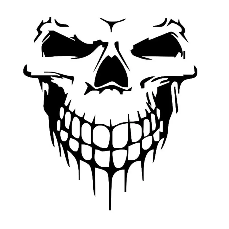 Halloween large size skull car sticker Car styling Glue Sticker