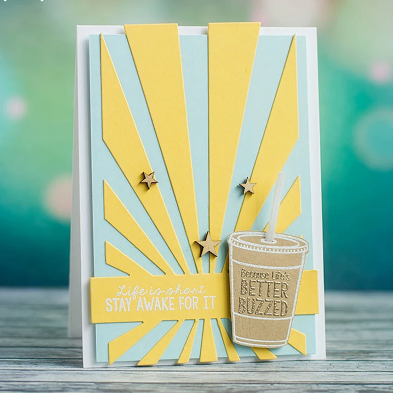 

Sunburst Sunrise Frame Metal Cutting Dies for DIY Scrapbooking Embossing Decorative Crafts Supplies Paper Cards Making New 2018