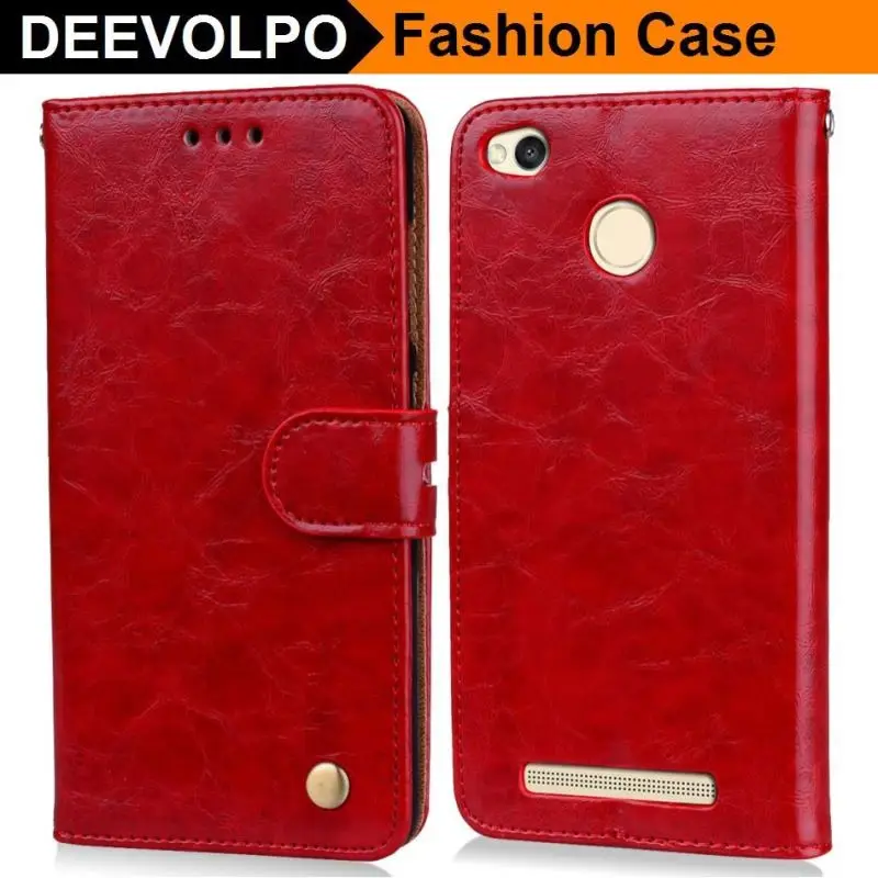 

DEEVOLPO Business Coque Case For Xiaomi Redmi 3S 4X Note 4X Wallet Smartphone Cover Card Slot Retro Men Fundas Lady Capa DP17G