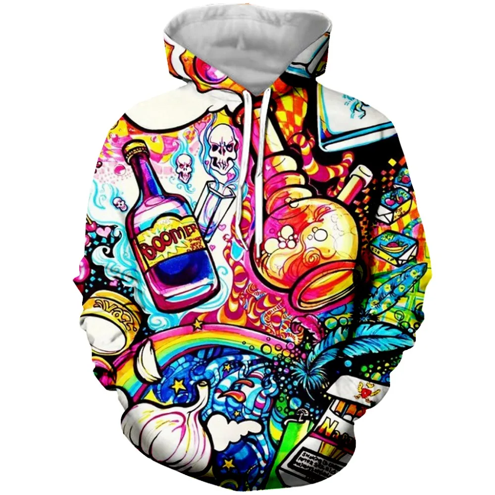 

YX GIRL 3D Print Funny Day tripper Mens Hoodies Sweatshirt With Hat Pocket Men Autumn Spring Tracksuit Pullover Dropshipping