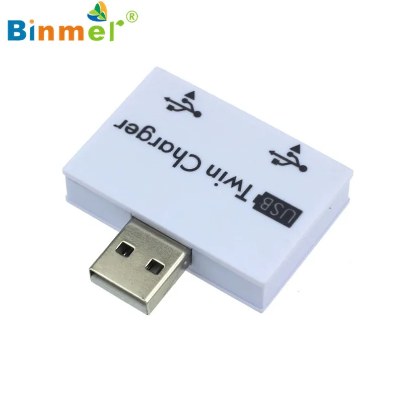 Binmer USB на 2 порта зарядное устройство концентратор адаптер для iPhone6 Plus iPad сплиттер Sep 15