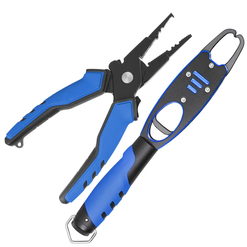 LINNHUE New Aluminum Alloy Fishing Pliers Grip Set Split Ring Cutters Line Hook Recover Fishing Tackle High Quality Fishing Tool