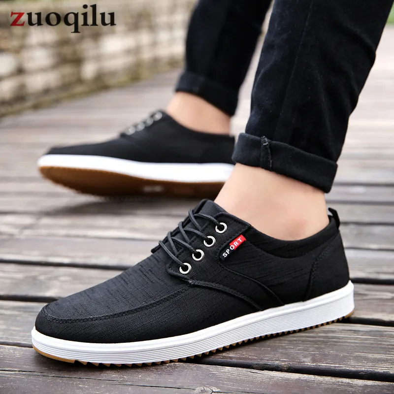 Flat black canvas shoes Clearance