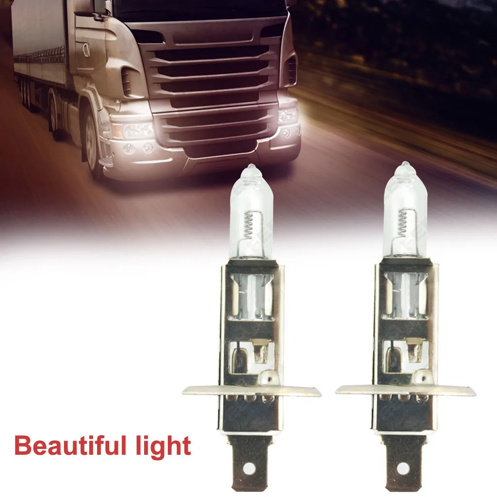 

2X H1 3000k 100w Xenon Gas Halogen Headlight White Light Lamp Bus/Truck Bulb For 24V 100W Gas Auto halogen lamp bulb Fog Lights