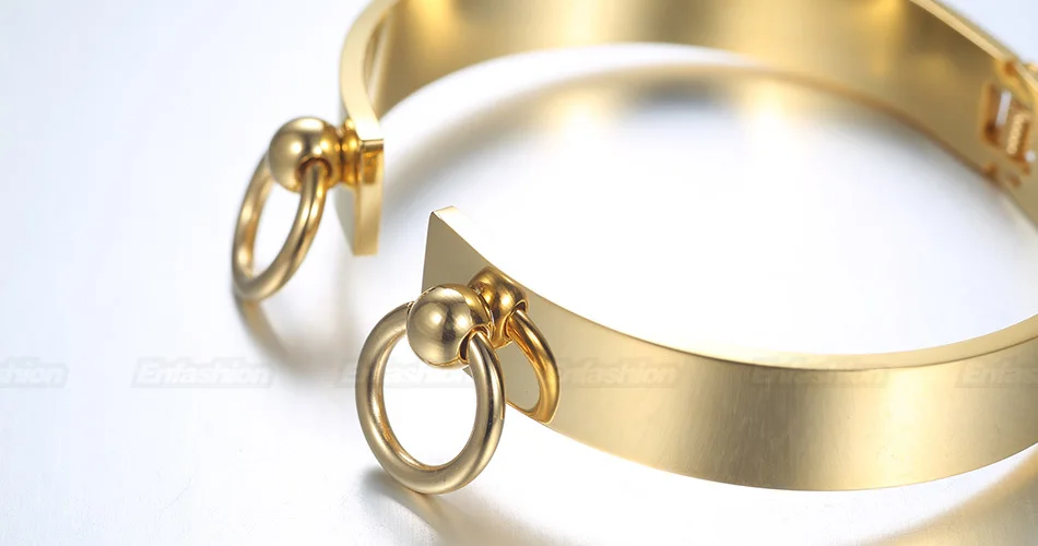 Enfashion круг кольцо браслет манжетой Noeud розовое золото цвет браслеты Браслеты для женские браслеты-каффы браслет-напульсник, высочайшего качества