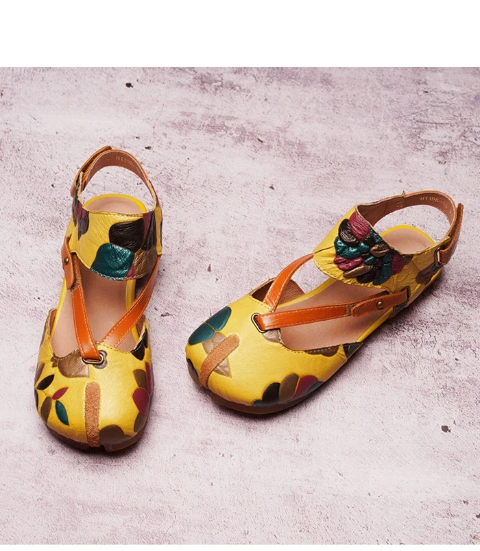 genuine leather flat sandals16