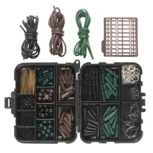 Для рыбалки на карпа, набор зажимов безопасности снасти набор/комплект Вертлюги Карп Рыбалка на открытом воздухе бронзовых морских рыболовных крючков аксессуары инструменты ящик для рыболовных принадлежностей 187 шт./кор