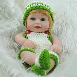 28 см улыбка Reborn Baby Doll мягкая Реалистичного живые Младенцы Игрушечные лошадки для детей подарок на день рождения купальный Спящая компаньон