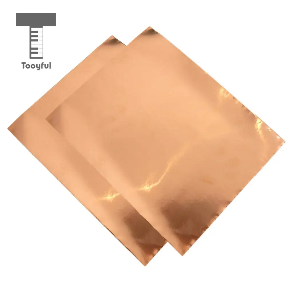 Guitar Copper Foil Tape Electric Guitar Copper Foil Tape Self Adhesive EMI Shielding 30cm*20cm 2 Sheet Pack