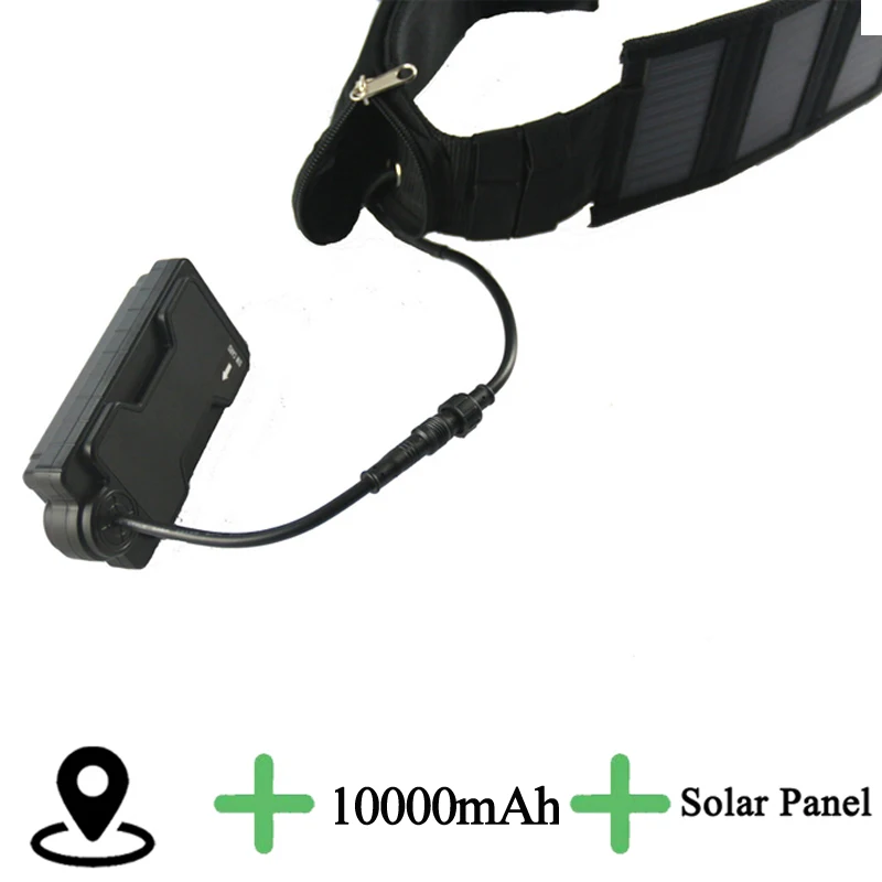 Solar panels GPS Tracker For Big Animal Cow Horse Cattle Camel Waterproof 10000mAh Battery Solar Panels