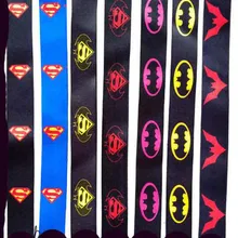 Высокое качество один мультфильм Бэтмен Супермен ключ ремешок Гепард ID значок держатели животные в полоску телефон шеи ремни#435