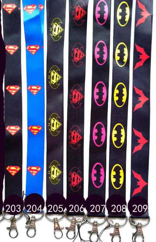 

high quality one cartoon Batman Superman Key Lanyard Cheetah ID Badge Holders Animal Stripe Phone Neck Straps #435