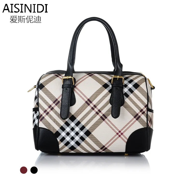 2015 new fashion handbags handbag ladies classic plaid font b tartan b font satchel factory direct