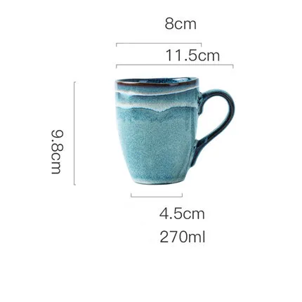 ANTOWALL японская Ретро кружка простые полосы голубой керамическая чашка для питья вина чашка для Отдыха Кофе послеобеденный чай Кружка - Цвет: mug