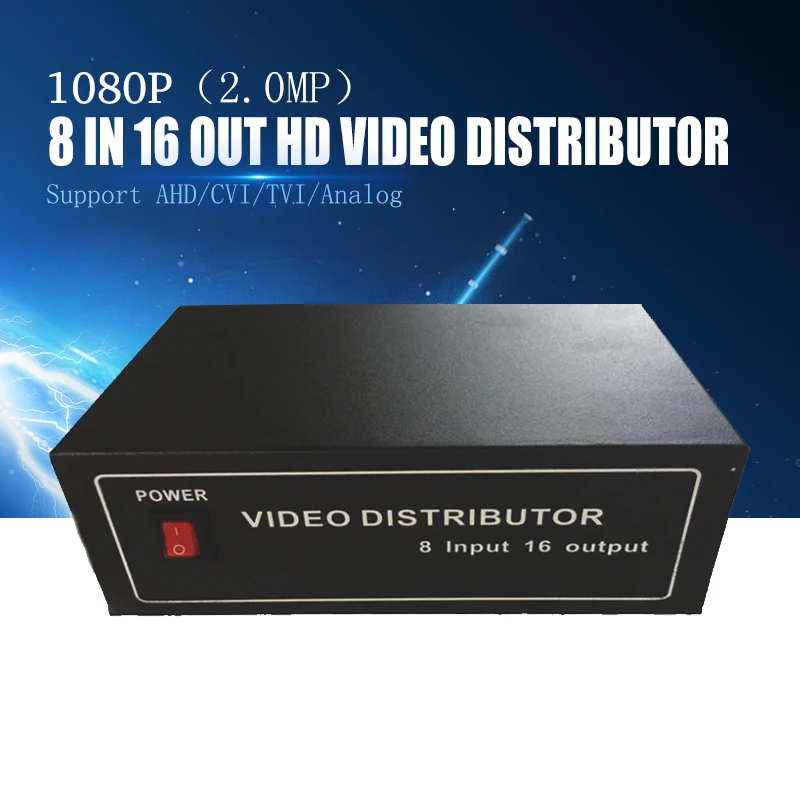 YiiSPO Wholesale 8-16ch Video distributor/Splitter BNC 8 Input 16 output Support AHD/CVI/TVI/analog Camera in&out 1080P 2.0MP