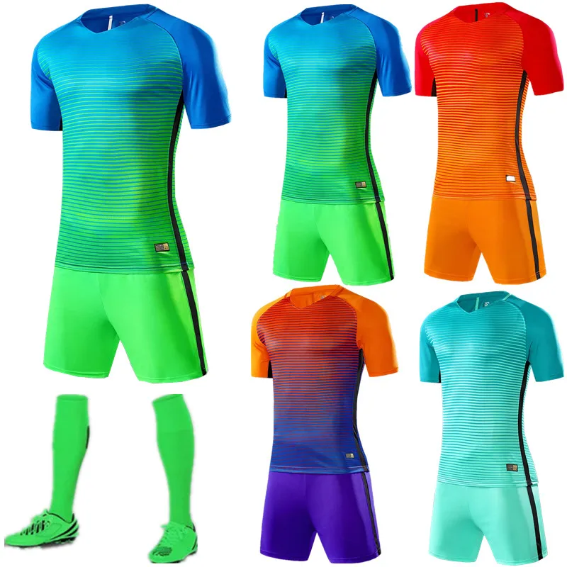 Football Set jersey youth Kids And adults survetement Training child Kids Soccer Sets Jersey uniforms football training QD011