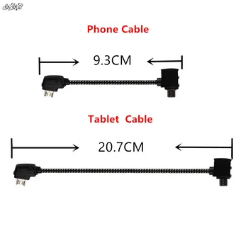 

20 pcs Remote Control Phone Tablet USB cable Data Connector Nylon Line type-c for DJI Mavic Pro air mavic 2 Drone accessories