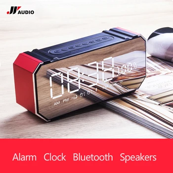 

JY Audio F1 Portable Mini Bluetooth Speakers Smart LCD Screen Alarm Clock Radio FM Receiver Wireless TF Card U Disk Loudspeakers