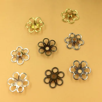 

12mm Filigree Flower Charms Connectors Spacer Beads Pendant DIY Hairpin Jewelry Finding Stuff Wholesale