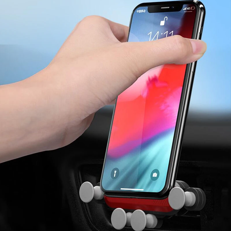 Гравитационный Автомобильный держатель для телефона iphone X XR 7 8 Plus Air Mount Stand клип для смартфона в автомобильный держатель для samsung S9 Xiaomi Redmi