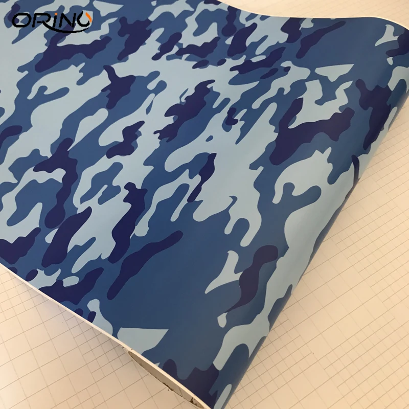 Blue Black Camouflage Vinyl Wrap Sticker-7