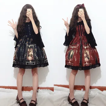 

2019 Top Fashion New Wind Restoring Ancient Ways Japanese Original Palace Lolita Diablo Is A Gothic Dresses Jsk Daily Dress