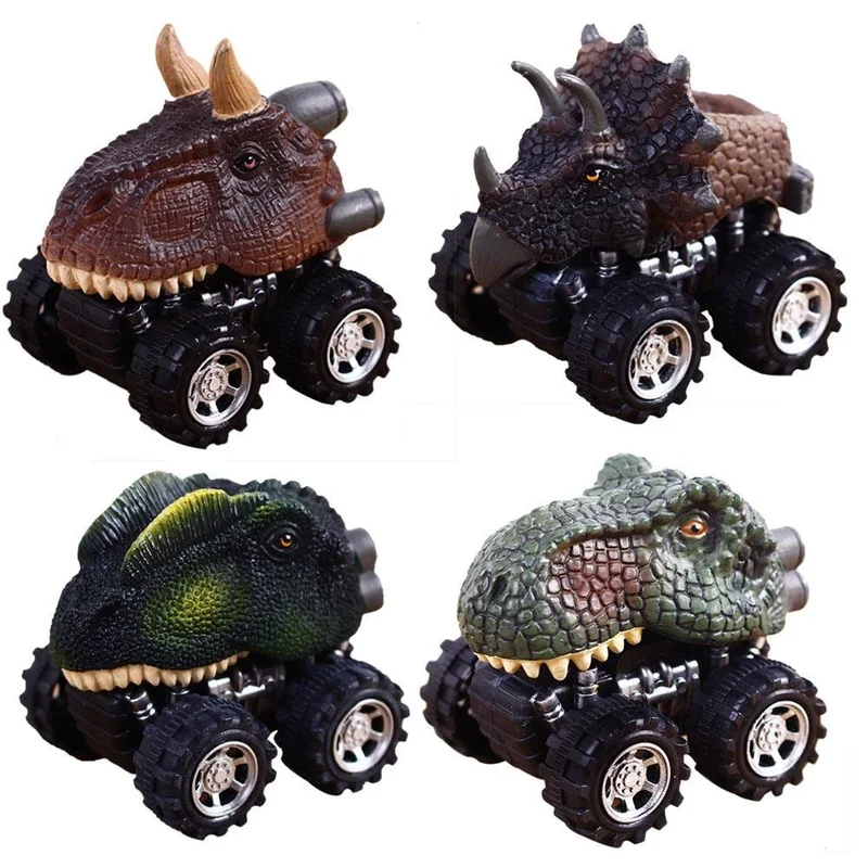 Модель динозавра автомобильный прицеп автомобиль игрушка в виде динозавра с большими колесами колеса 3-14 лет мальчик девочка креативный