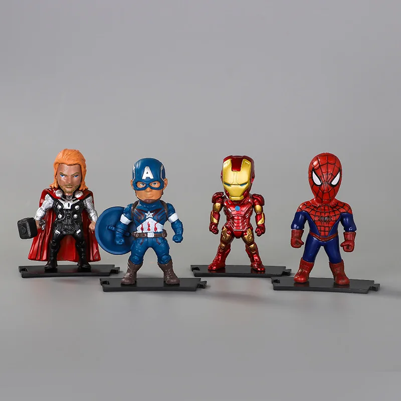 Украшение для дома Marvel Cinematic Q версия Мстителей полный набор стальных игрушек капитан США микро-вид украшения