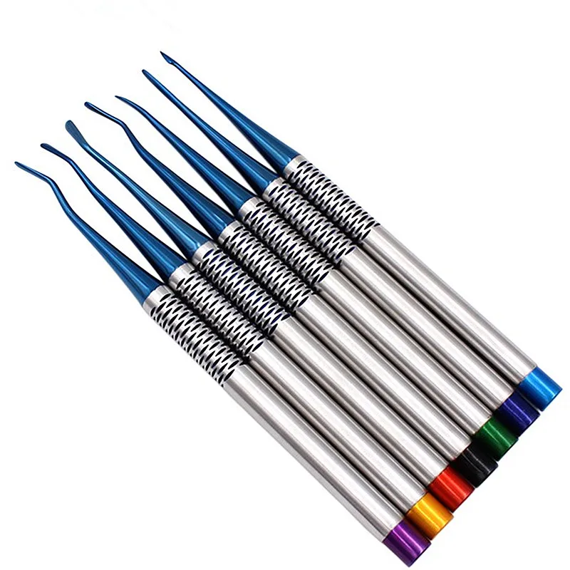 

7 Pcs Set Dental Implant Stainless Steel Luxating Root Elevator