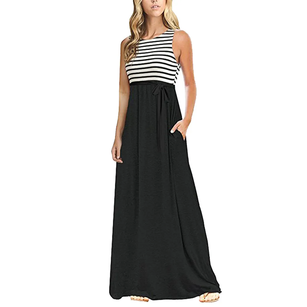 Long summer dresses for women with pockets