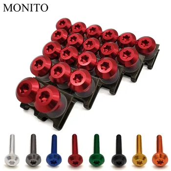 

20pcs M6 Motorcycle Fairing Bolts Nuts Kit Body Fastener Clips Screws For Honda CB 300F 500F CBR600RR CBR929RR CBR954RR CB1000R