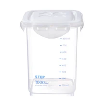 LBER уплотнение резервуар для хранения с отметками шкал квадратных герметичных банок бытовой зерна прозрачный здоровый Экологически чистая коробочка кухня