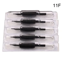 Плоские профессиональные 30 x черные одноразовые насадки для тату трубки с иглы в ассортименте кремния 3/"(19 мм) для пистолет для татуировки-11F