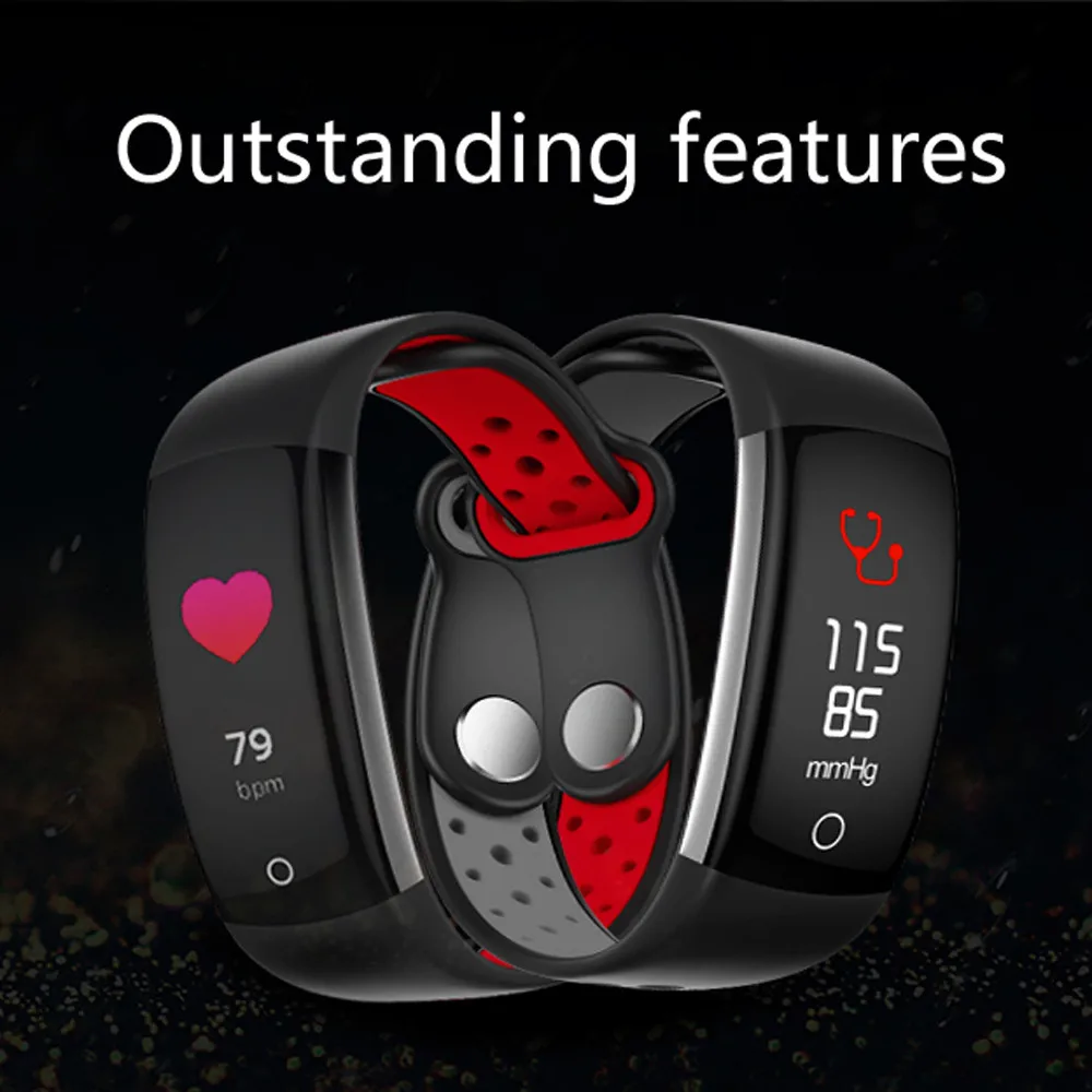 2019 Fitness Sports Record Health Monitoring Notice Reminds IP68 Waterproof Smart Watch for Android 4.4 IOS 8 and above system