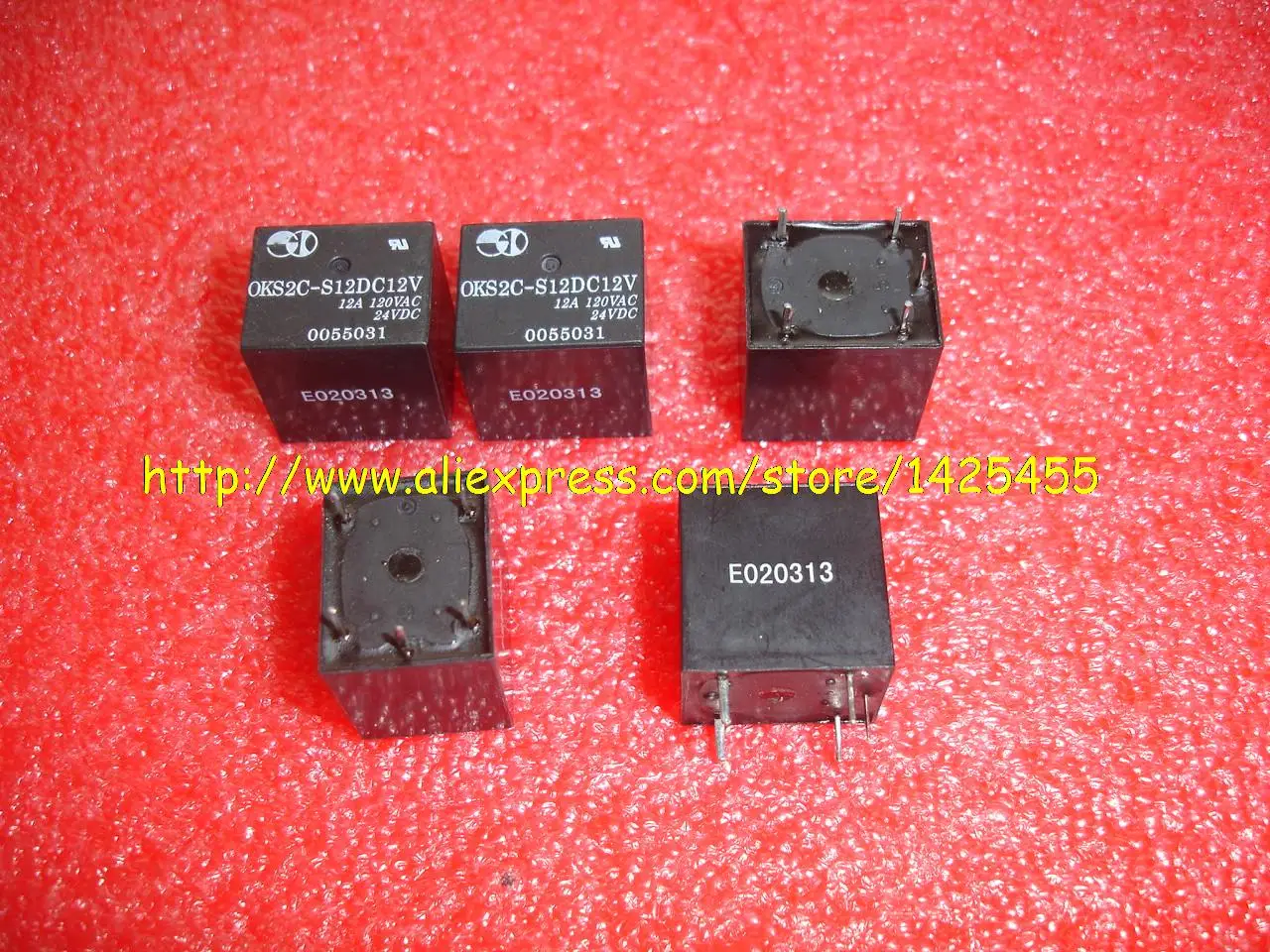 OKS2C-SS-DC12V Power Relay - 12VDC Coil, 5-Pin, 12A 120VAC - 1 Piece New