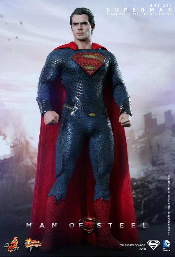 

HotToys1/6th scale doll model 12" Action figure doll,Superman Man of Steel.Collectible Figure model toy