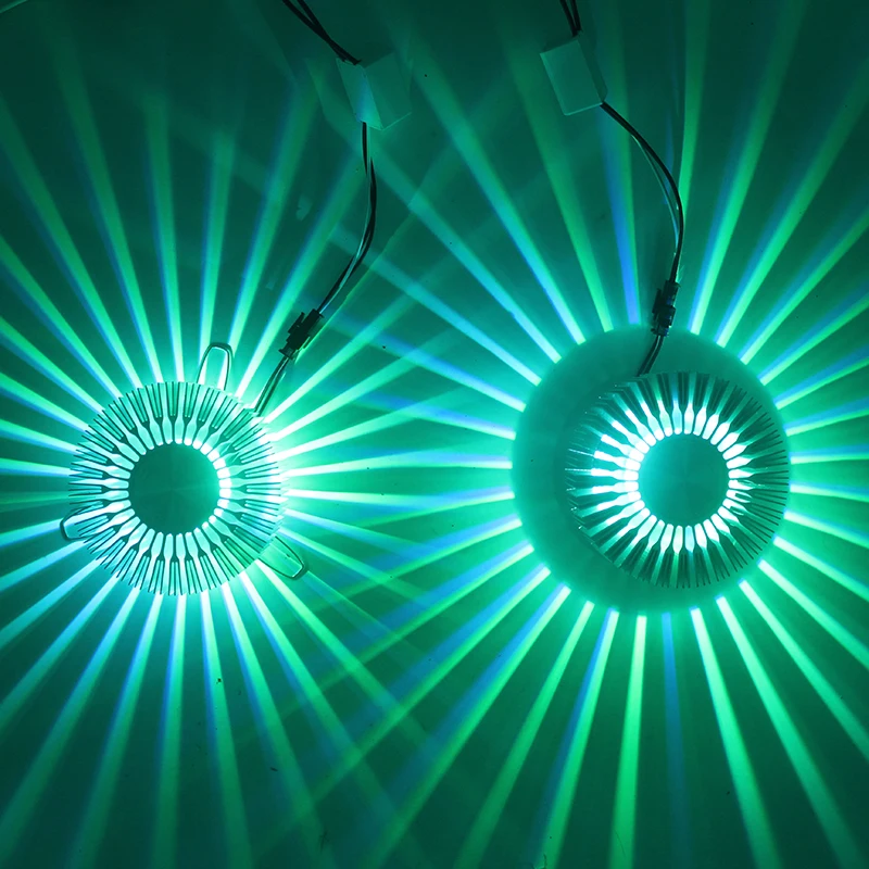 

Creative 3W RGB LED Sunflower Wall Lamp AC85-265V Holiday Lighting for Foyer Porch Party Bedroom Decor Fixtures