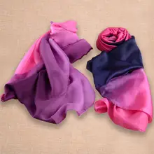 Мягкий цвет градиента танец живота имитация шелка развевающийся платок шаль вуаль Рождественская вечеринка