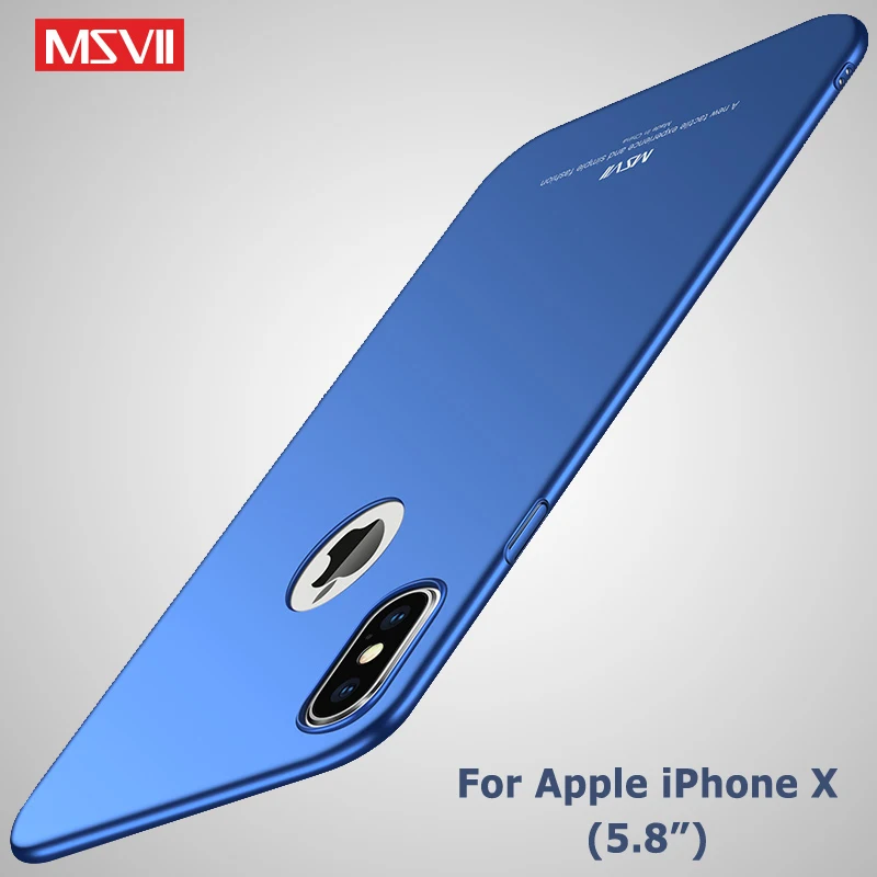 Для iPhone X XS XR чехол MSVII Silm для Apple iphone Max Coque ультра тонкий PC iPhonex|case for|case for applefor |