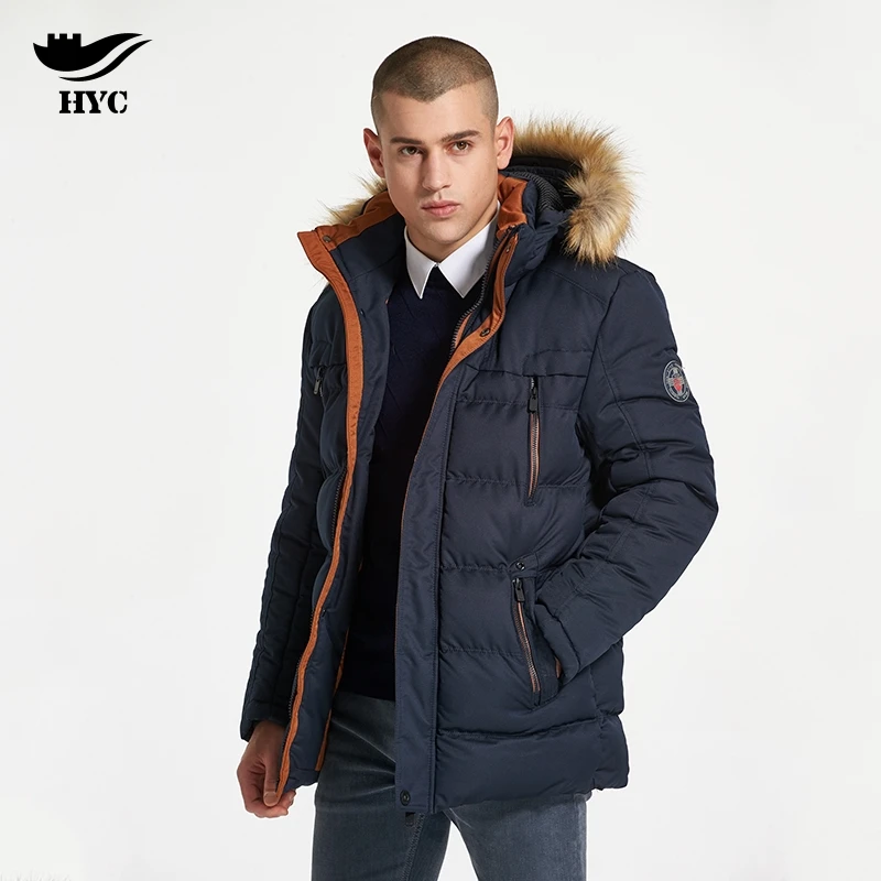 HAI YU CHENG Winter Coat Male Windbreaker Quilted Puffer
