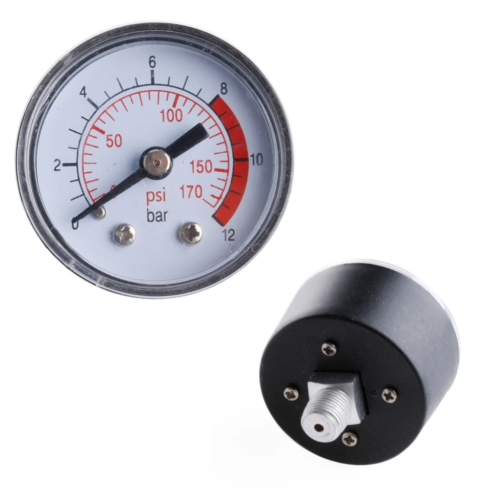 

Air Compressor Pneumatic Hydraulic Fluid Pressure Gauge 0-12Bar/0-170PSI JUN13_15