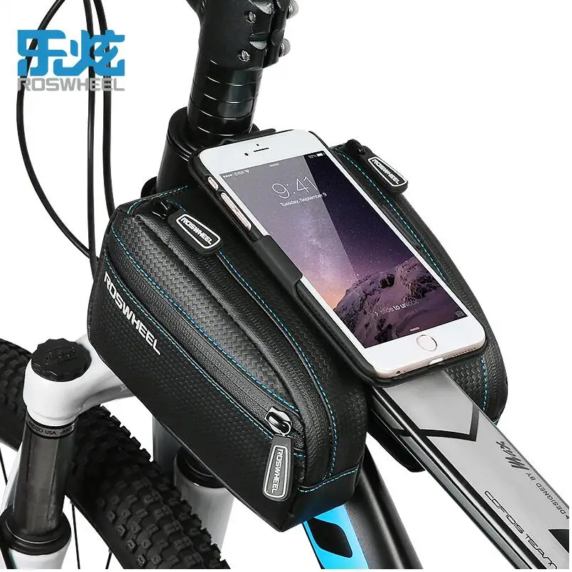 

ROSWHEEL Waterproof bicycle bag mtb bike phone bag 4.7 5.7 6.0 front frame top tube bag cycling bag bicycle accessories 2019