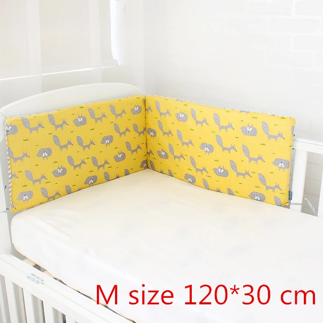 Детские мягкие бортики для кровати хлопок детская защита для кроватки мультфильм кроватка бамперы в кроватку для новорожденных многоцветная кроватка бампер можно использовать для украшения комнаты - Цвет: MC 120-30