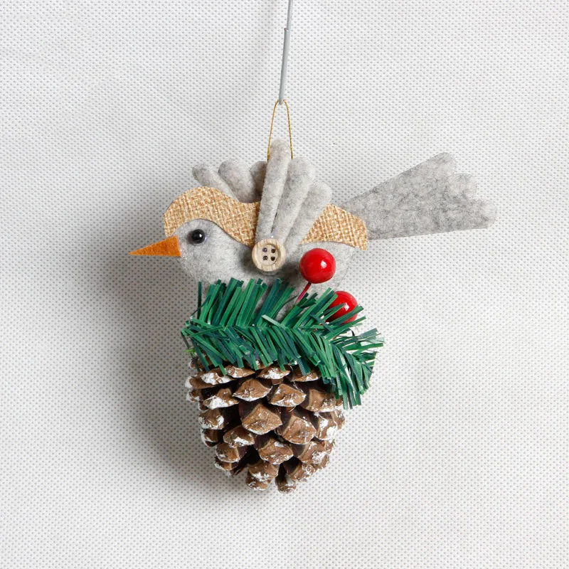 

Pine Cone Bird Christmas Decor Gifts Pendant Xmas Tree Ornament Party Home Hanging Decor Random