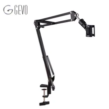 NB 35 Metal Extendable Recording Microphone Stand Tripod Boom Scissor Arm Holder With Microphone Clip Mounting Clamp