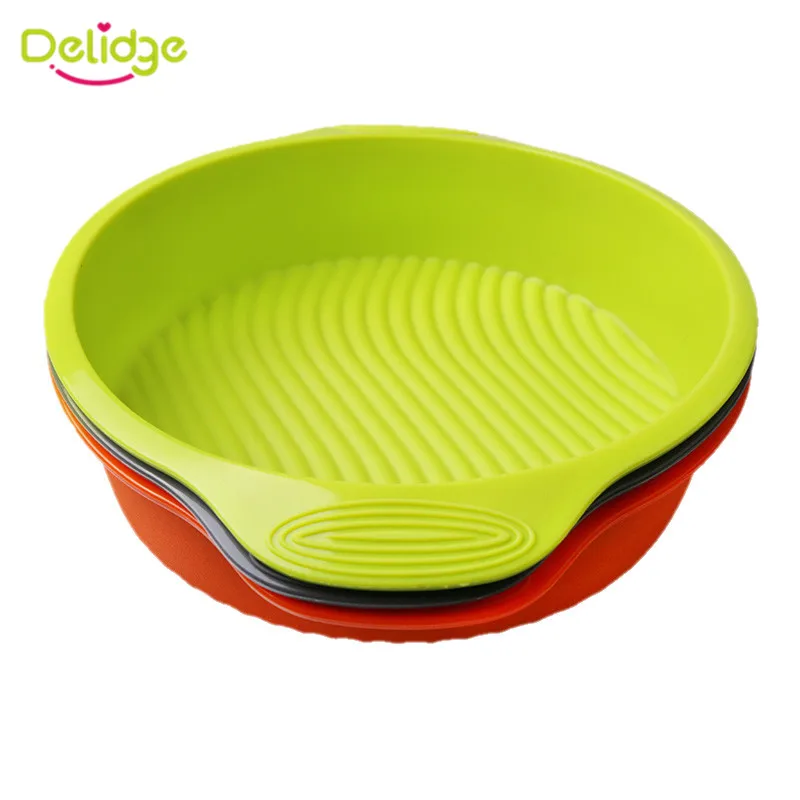 Delidge 1 шт. 28*22 5*6 см круглая силиконовая форма для торта 3D помадки шоколада фонтанта
