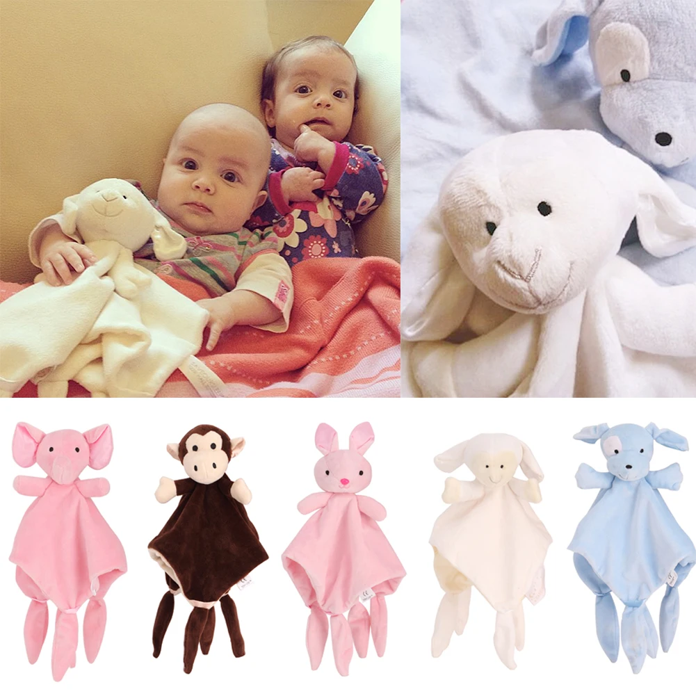 

Plush Toddler Baby Toy Snuggle Rabbits Comforter Blanket Soft Puppet Infant Sheep Gift Newborn Covers Elephant
