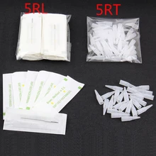 YILONG 5RL+ 5RT(иглы+ Наконечники Каждый 50 шт) Профессиональные перманентные иглы для швейной машины колпачки для бровей губ