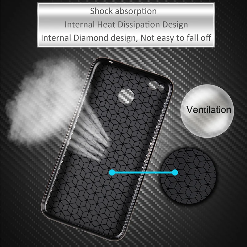 carbon fiber silicone case xiaomi redmi 4x (10)