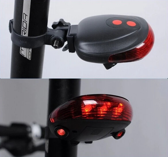 Велосипед заднего света(5LED+ 2 лазер) завод Велоспорт велосипедов безопасности задний фонарь велосипед Лазерный Лампа Bicicleta внимание TL0008